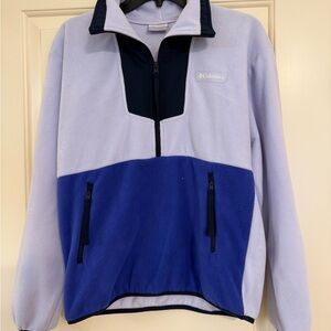 Columbia Light Purple and Blue Fleece Pullover